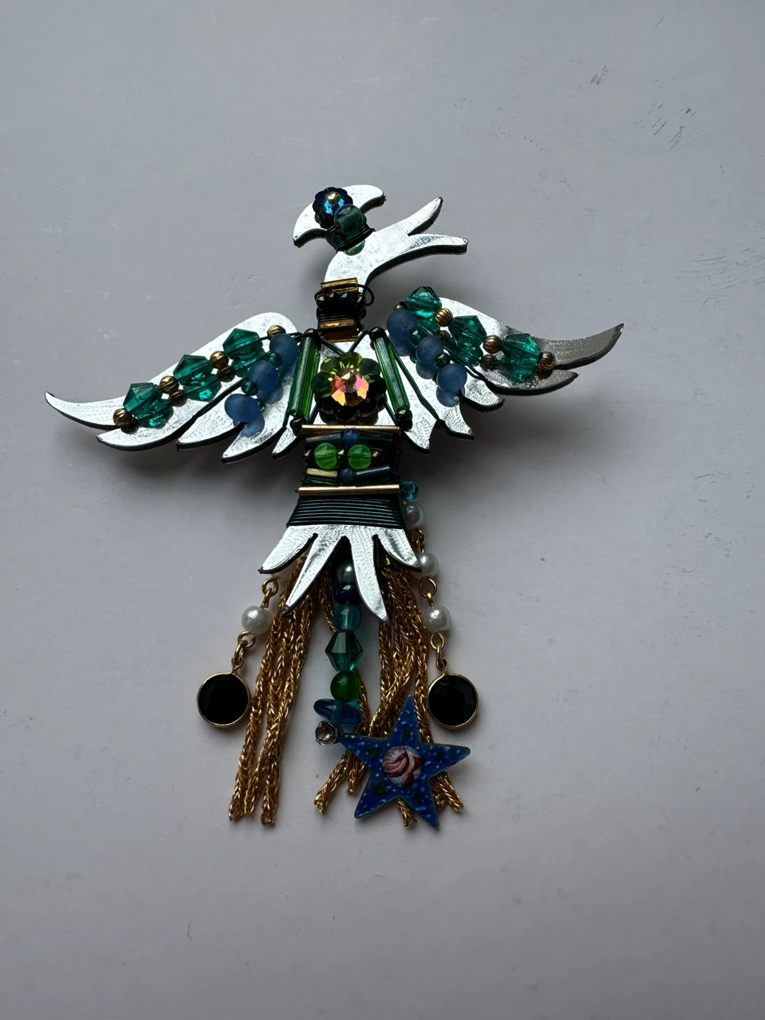 Liztech 92 Beaded Bird Brooch