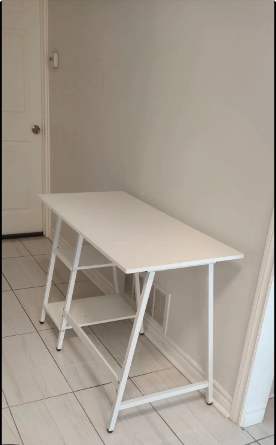 White 2-Tier Desk