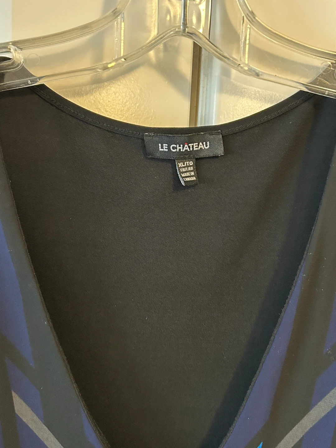 Le Chateau Women's Blue & Black Sleeveless Top - XL - photo 3