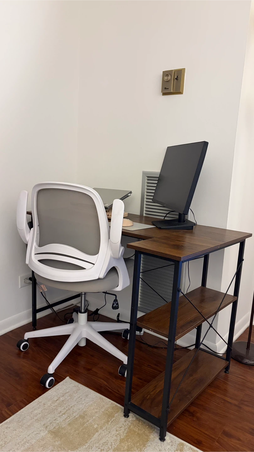 L-Shaped Desk with Shelves - photo 2