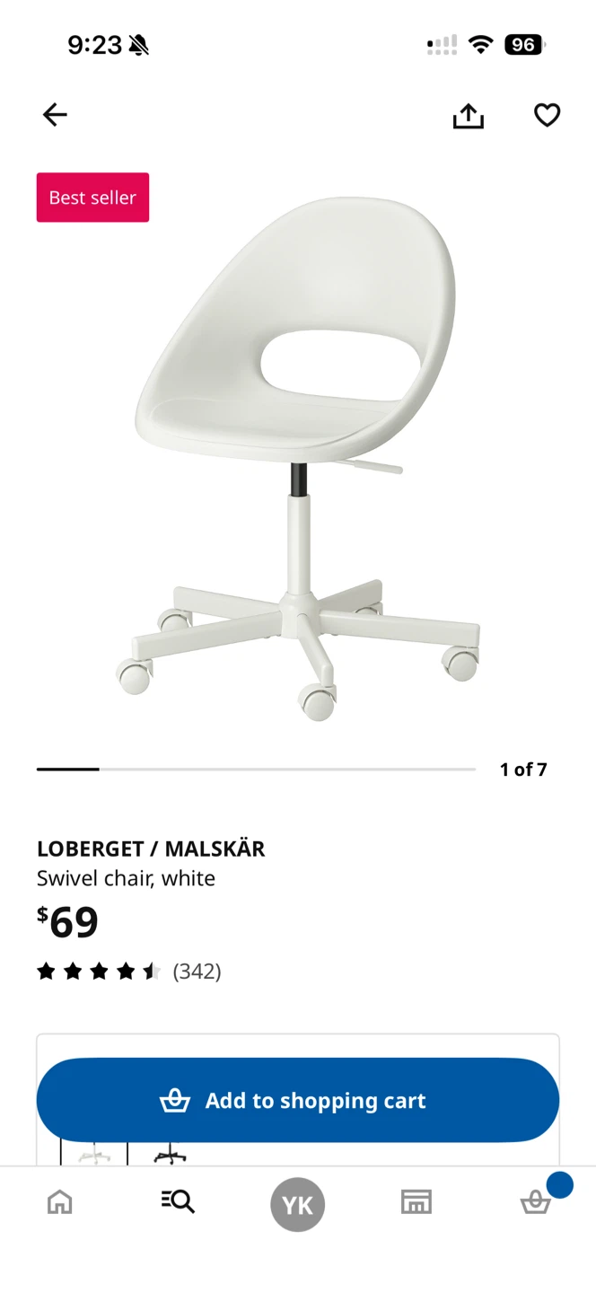 IKEA MICKE Desk and LOBBERGET Chair Set - photo 3