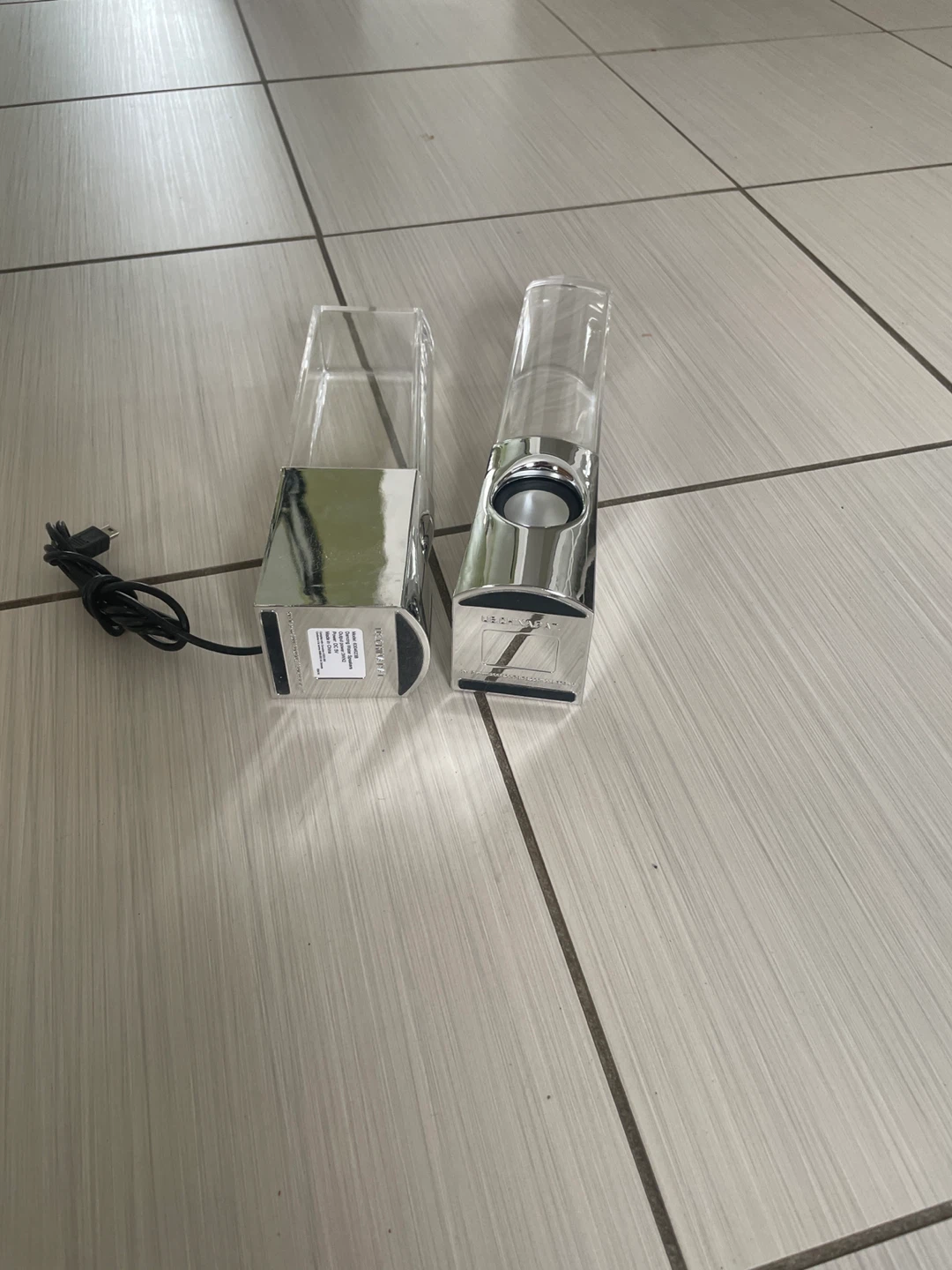 🏆Clear Acrylic Desktop Speakers with Chrome Base - photo 2