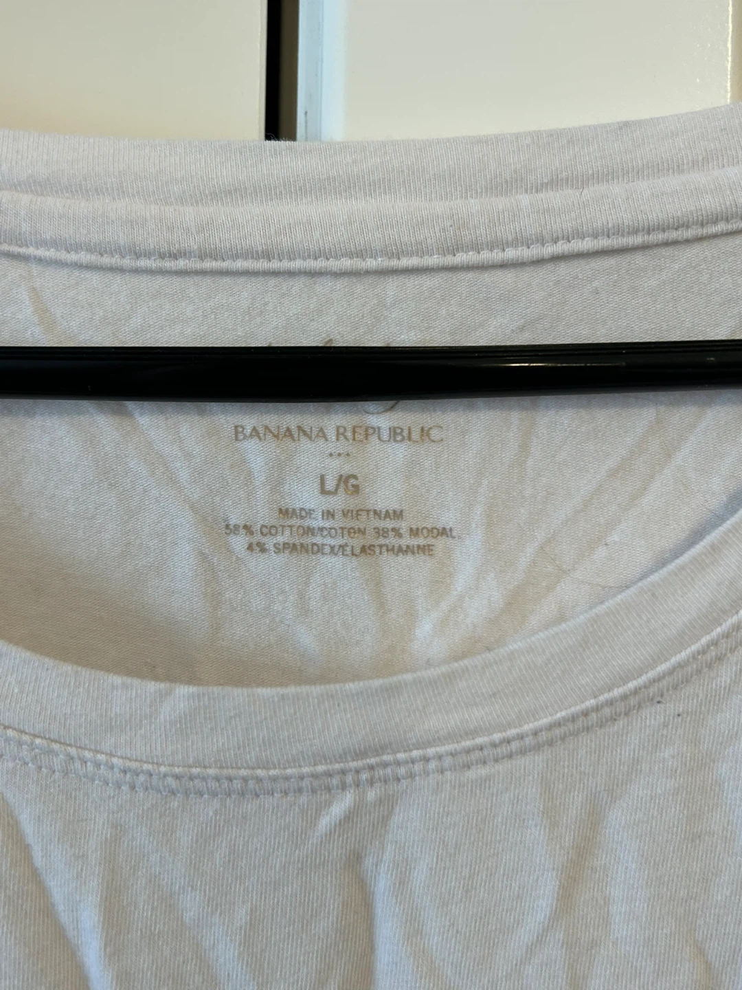Banana Republic White Long Sleeve T-Shirt - Size L - photo 2