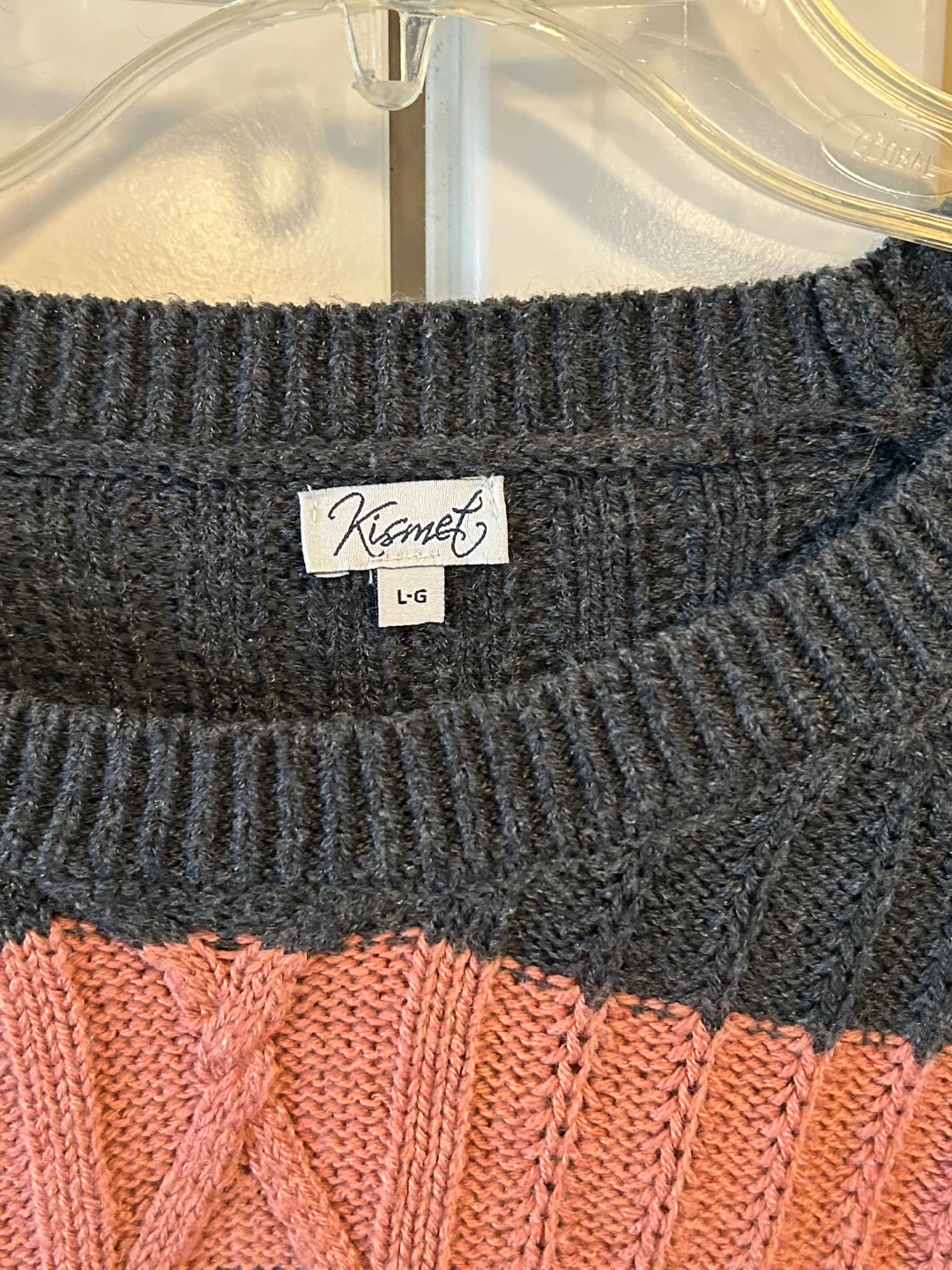 Kismet Striped Cable Knit Sweater L-G - photo 2
