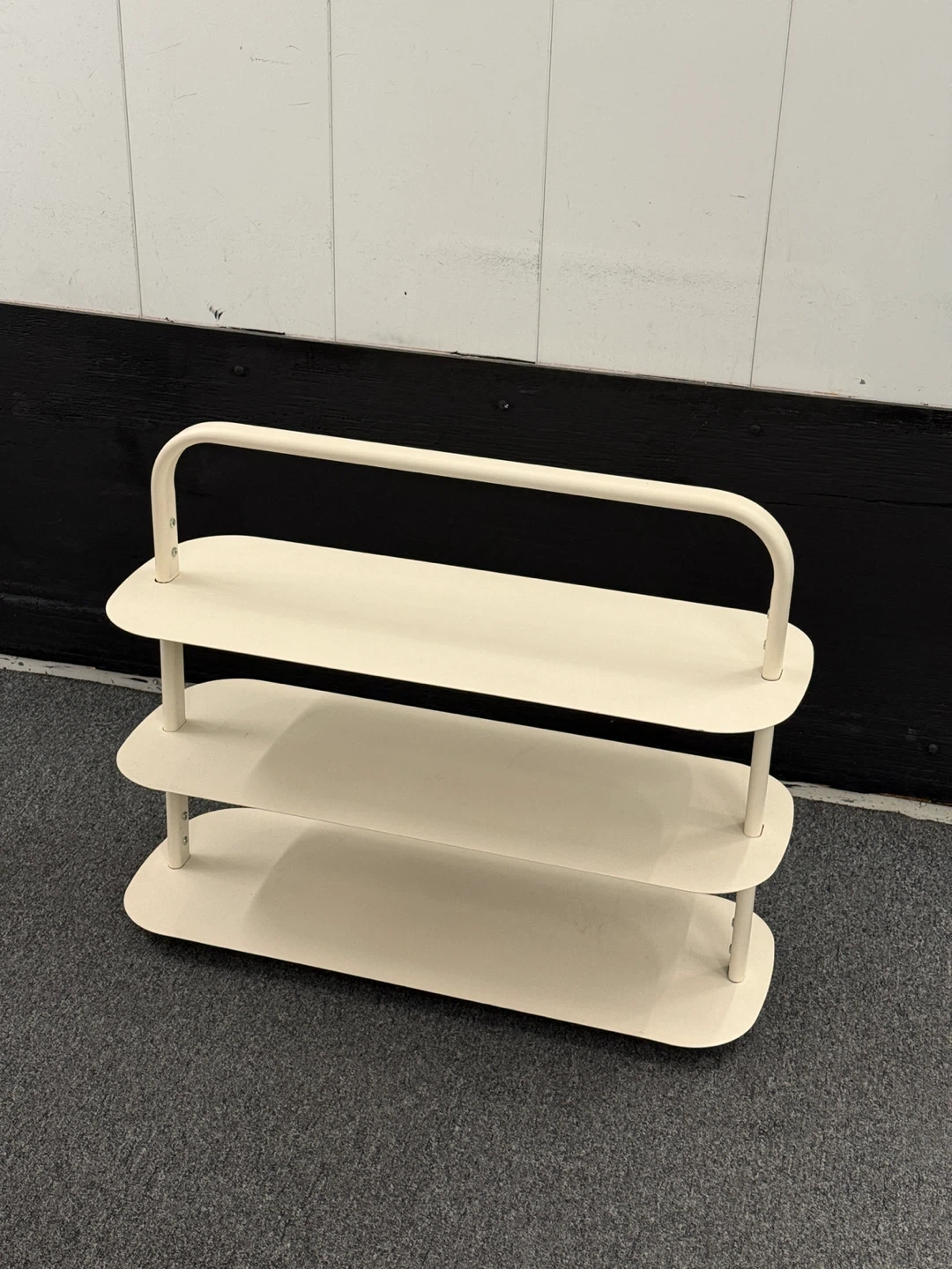 3-Tier Metal Shelf Unit – Open Spaces Entryway Storage Rack - photo 2