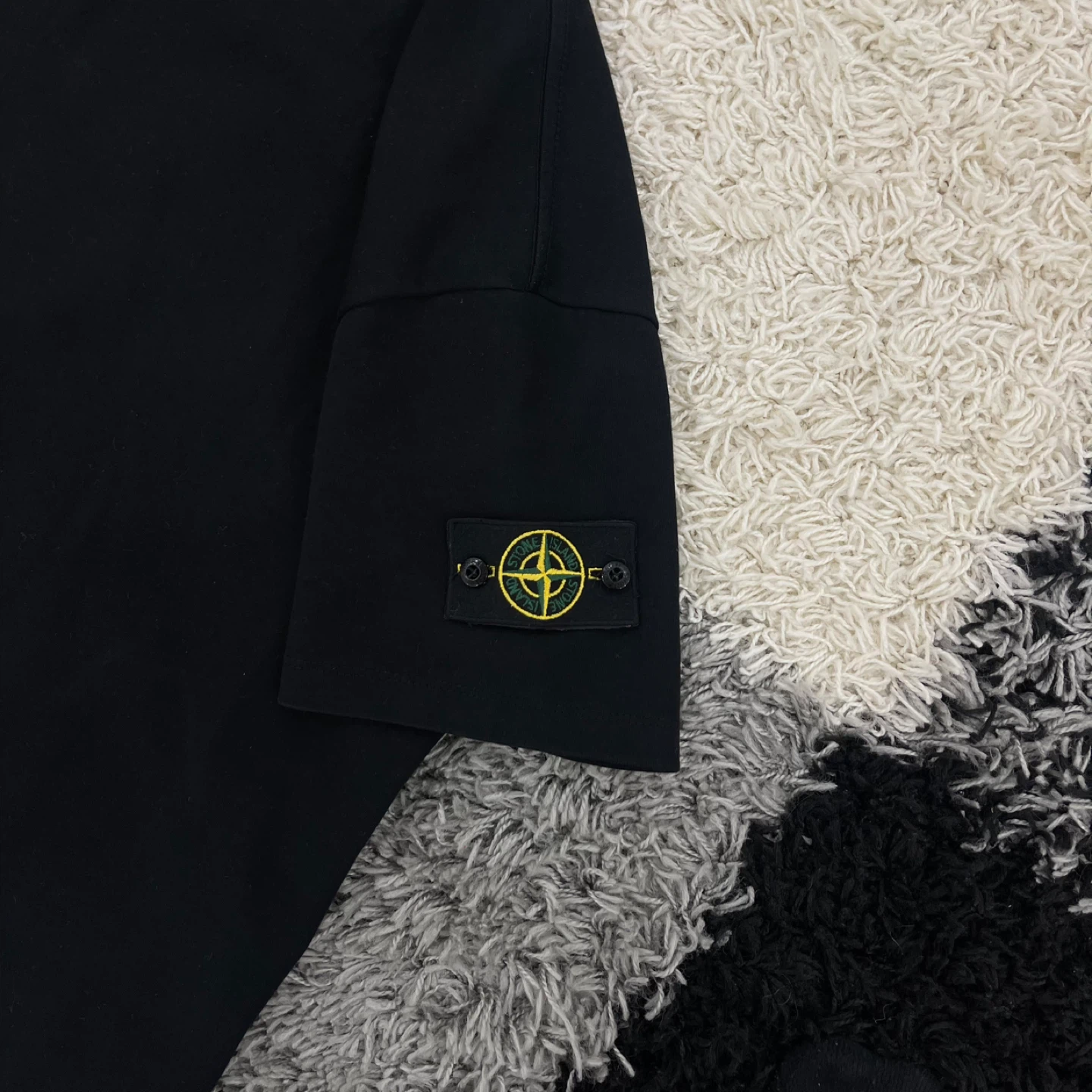 Stone Island Black Cotton T-Shirt - photo 2