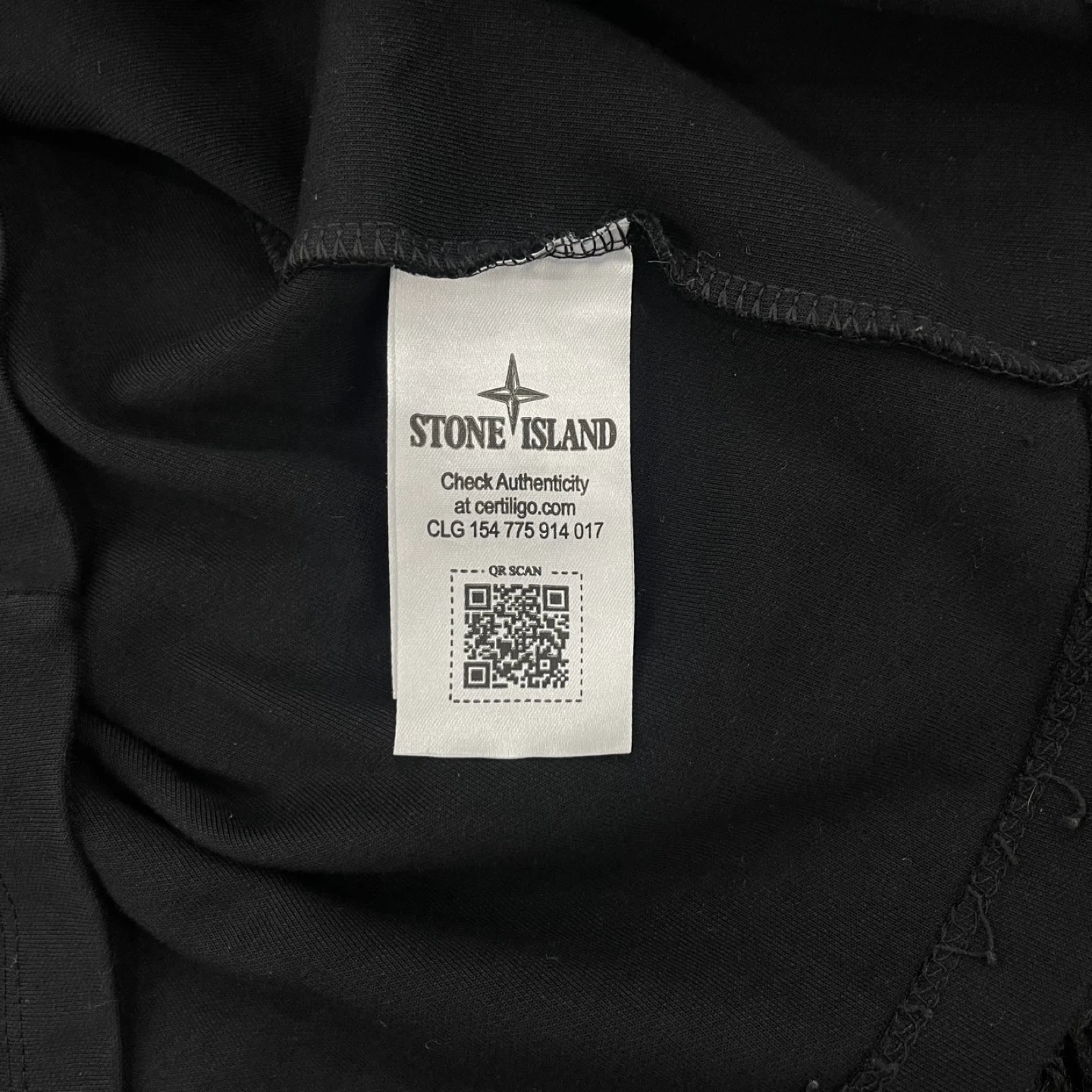 Stone Island Black Cotton T-Shirt - photo 4