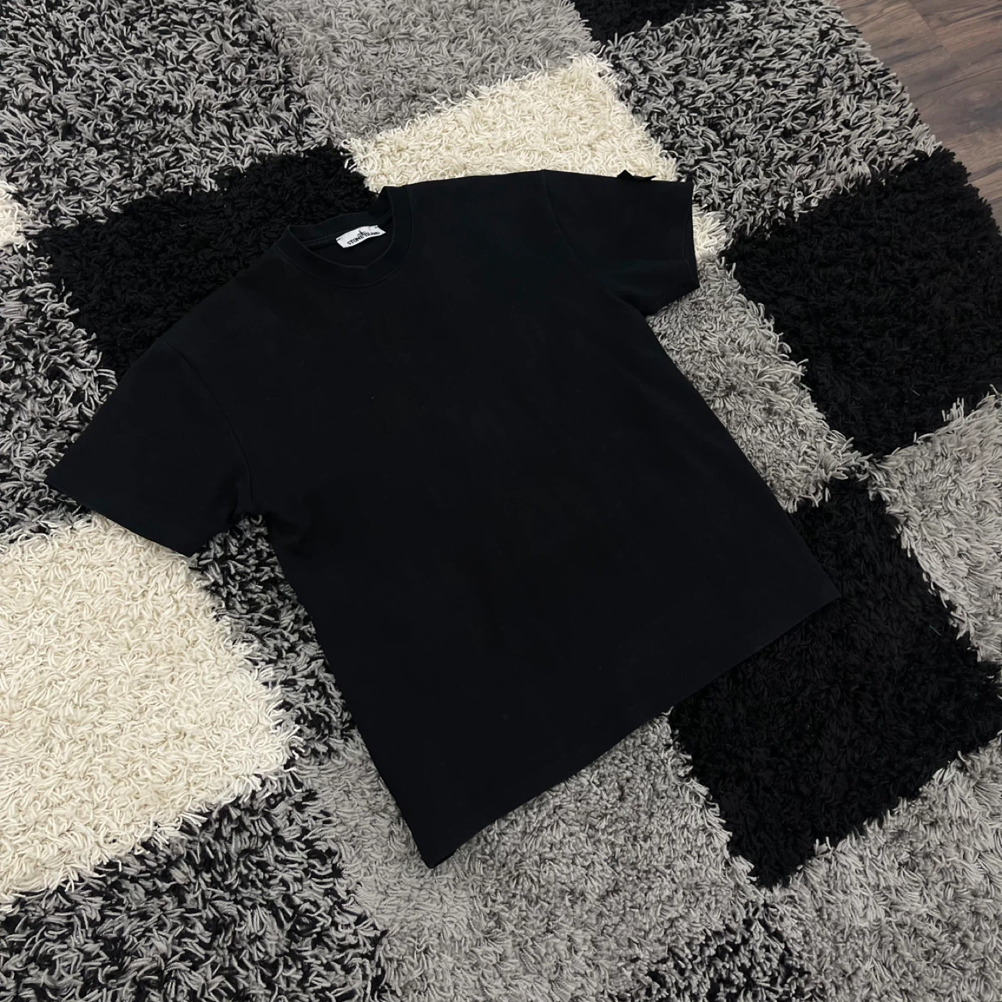 Stone Island Black Cotton T-Shirt