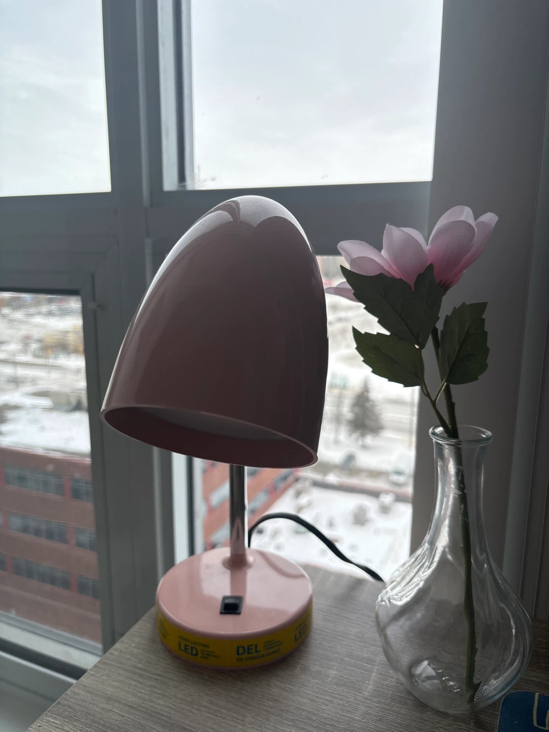 MAINSTAYS Pink LED Desk Lamp