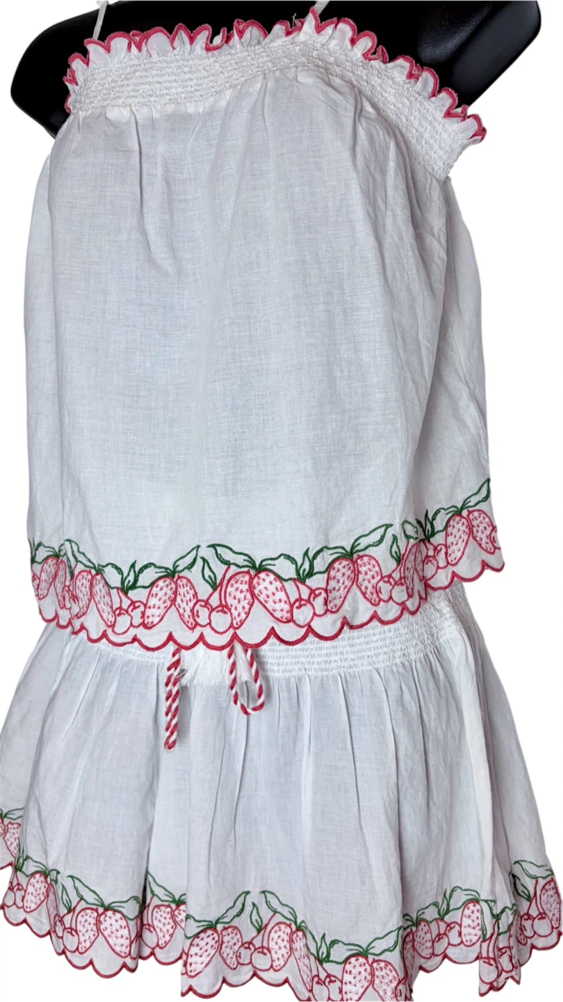 Joie Sleep Cotton Strawberry & Cherry Embroidered Set (BNWT) - photo 4
