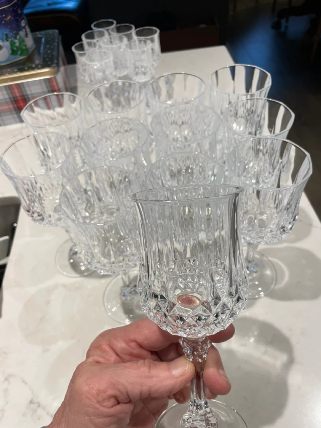 Vintage crystal glassware