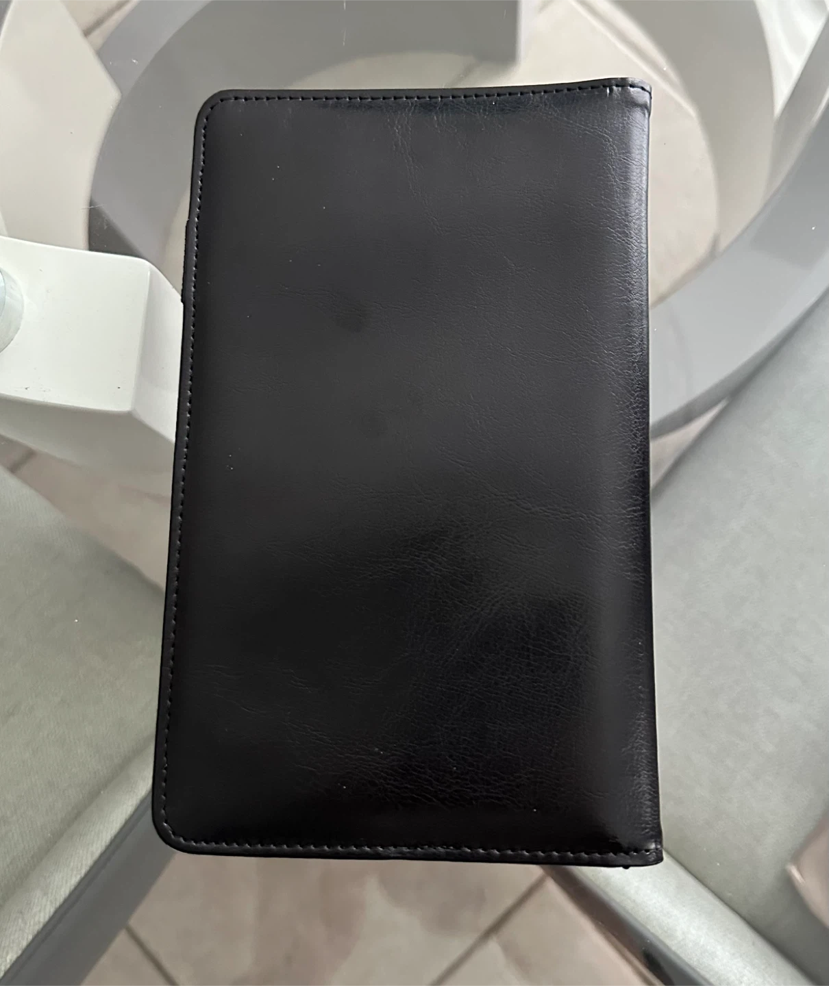 Black Leather Server Book with Zippered Pockets - photo 5