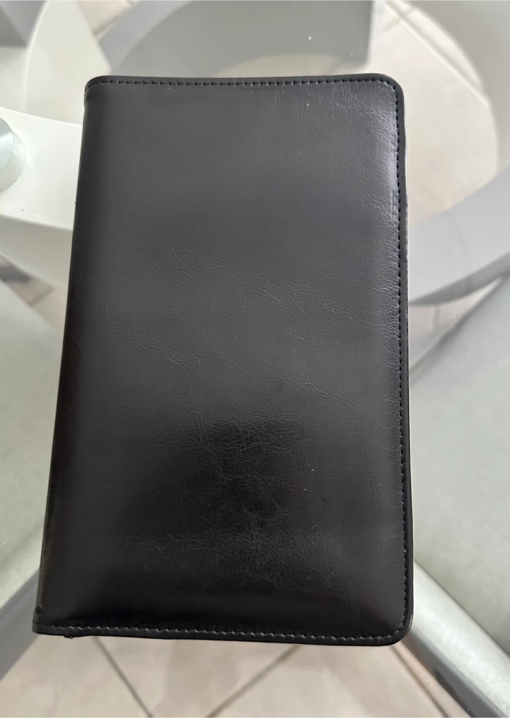 Black Leather Server Book with Zippered Pockets - photo 4