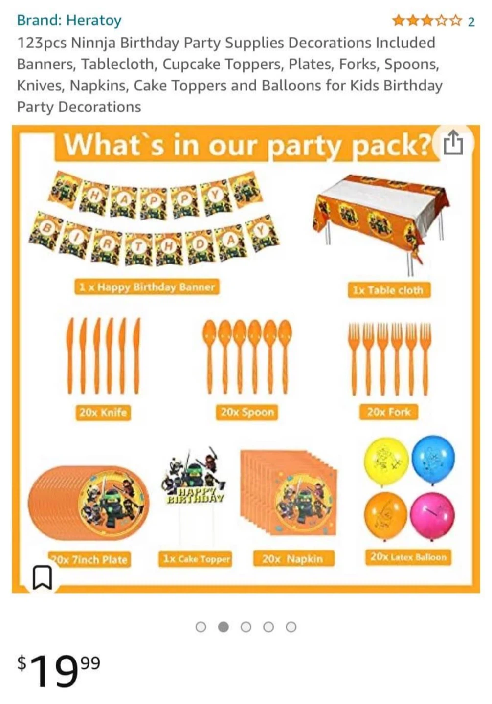 Ninja Birthday Party Supplies Decorations🏆 - photo 2