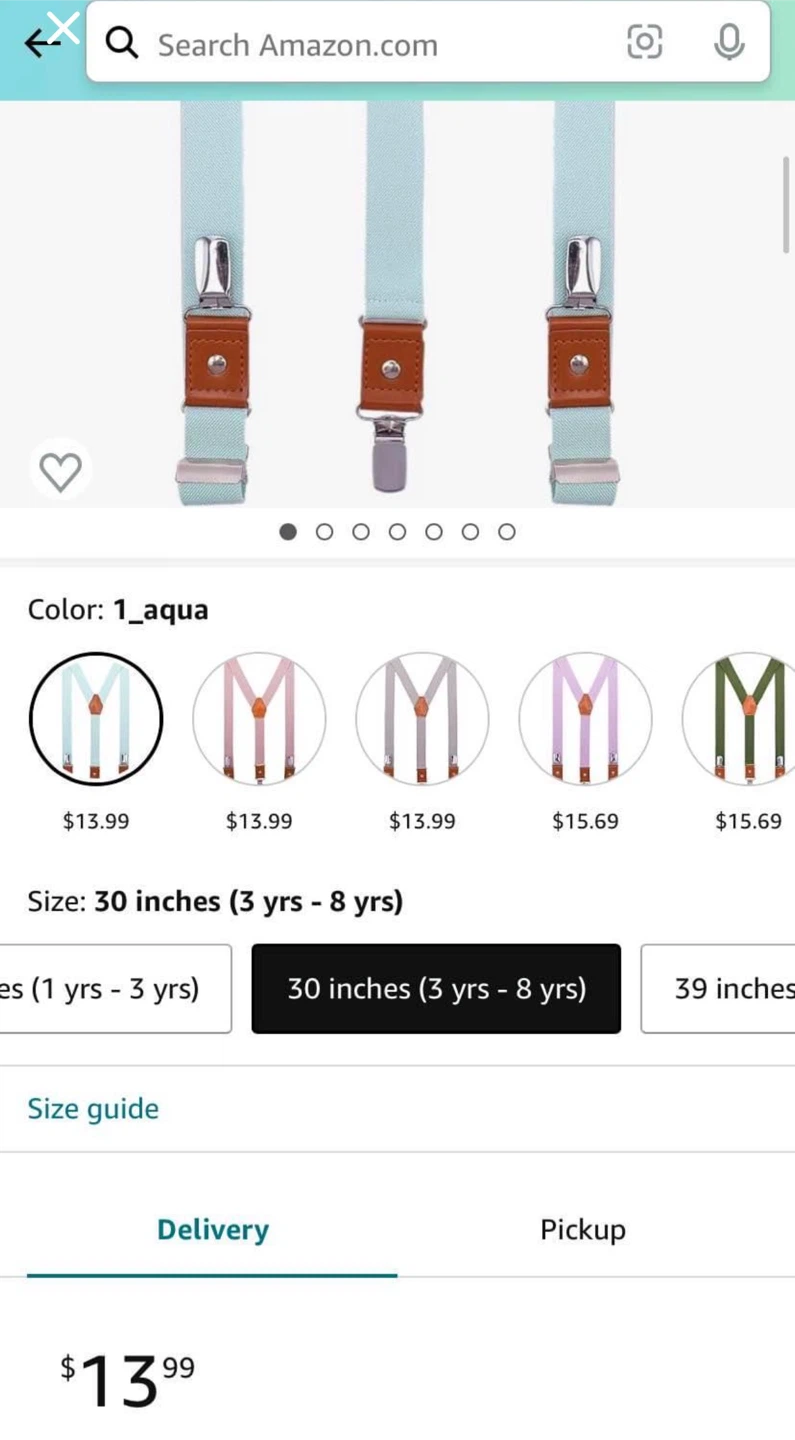 Kids Suspenders and Bow Tie Set-30 inches(3 yrs-8 yrs)🏆 - photo 2
