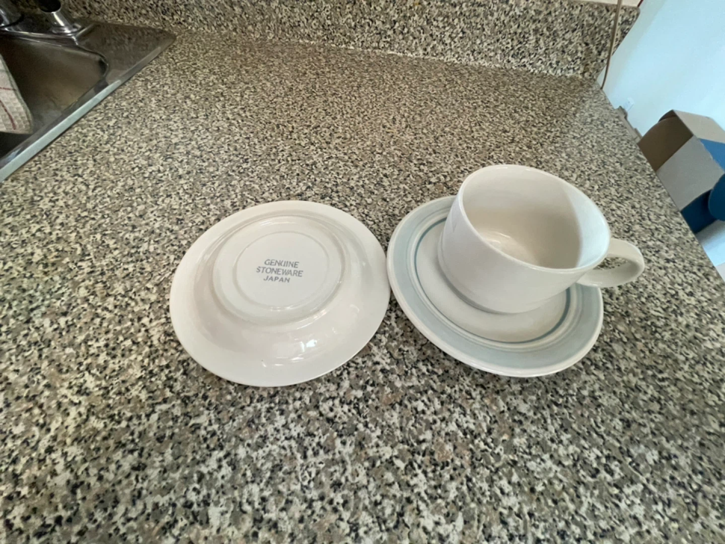 Genuine Stoneware Cup and Saucer Set