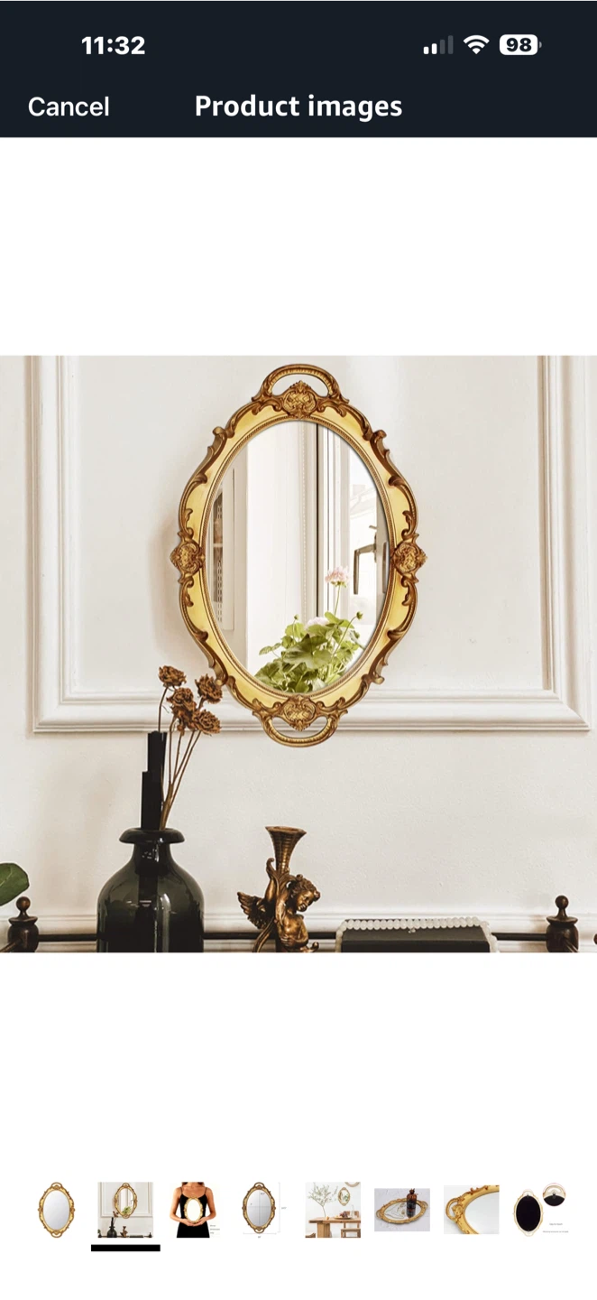 Ornate Oval Vanity Mirror - photo 2