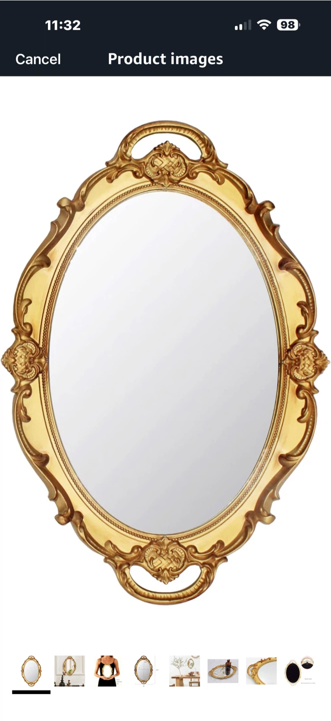 Ornate Oval Vanity Mirror - photo 3