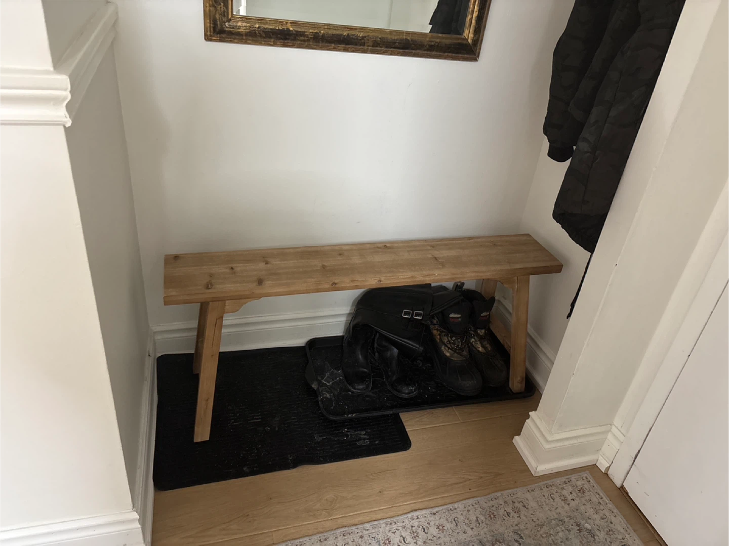 Wooden Entryway Bench - photo 2