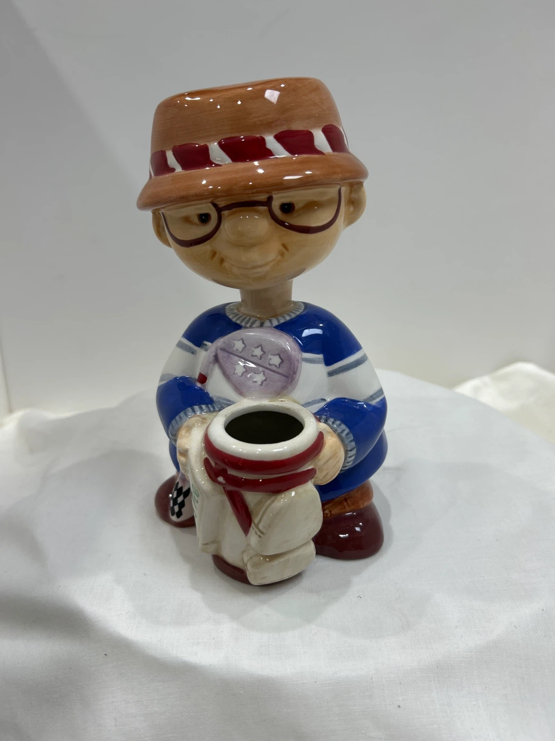 Vintage, collectible  ceramic bobblehead golfer figurine