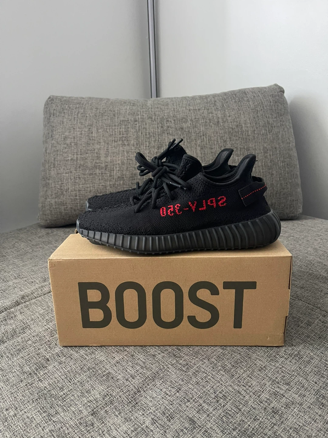 Adidas Yeezy Boost 350 V2 Black Red Sneakers