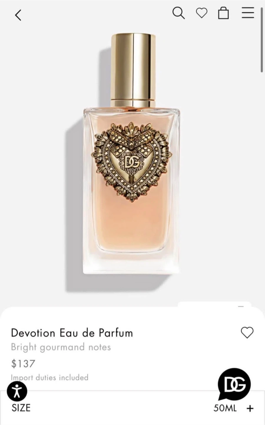 Dolce & Gabbana My Devotion Eau de Parfum Intense 50ml🏆