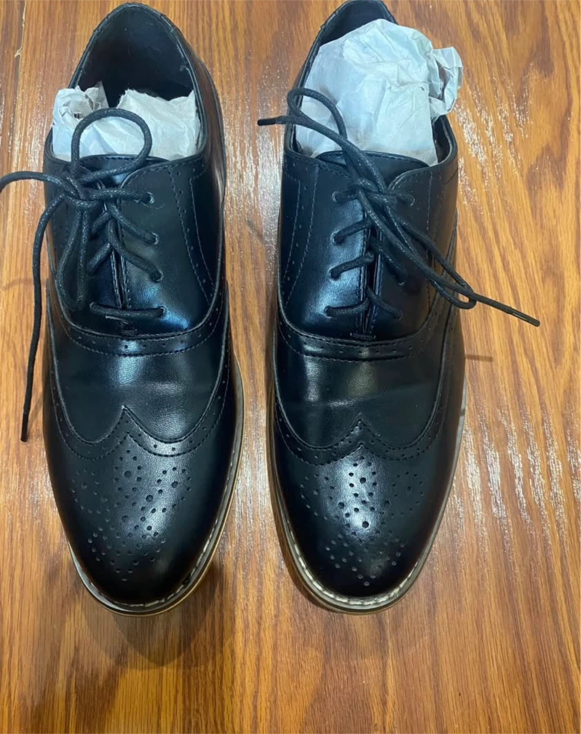 Stacy Adams Black Wingtip Oxford Dress Shoes🏆