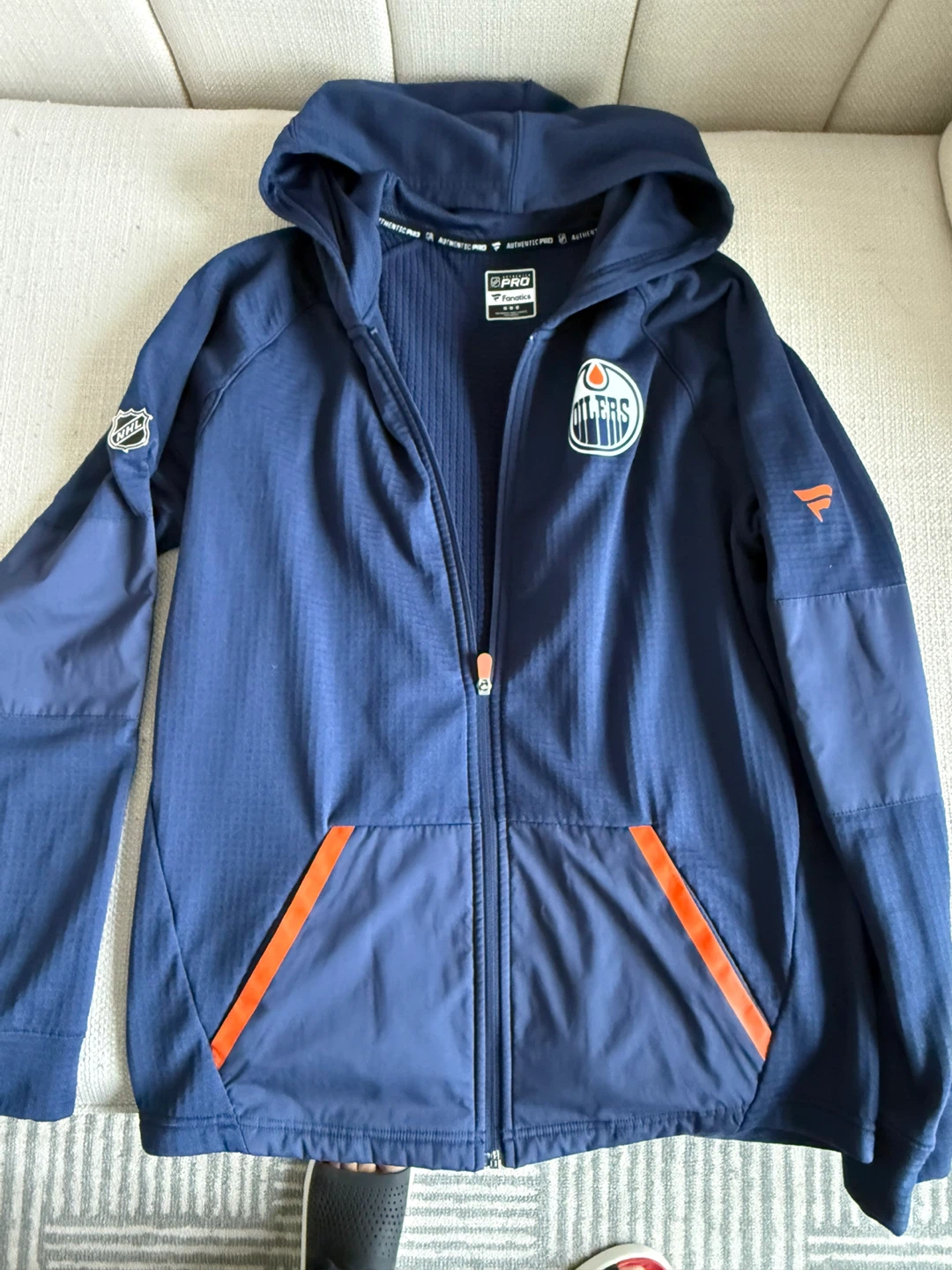 Fanatics NHL Edmonton Oilers Authentic Pro Full Zip Hoodie - photo 3