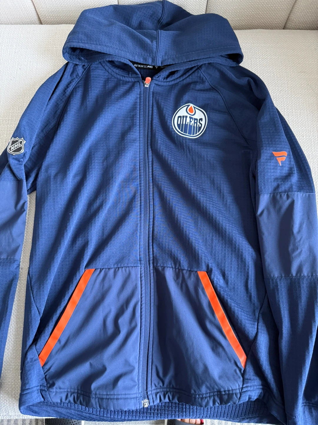 Fanatics NHL Edmonton Oilers Authentic Pro Full Zip Hoodie