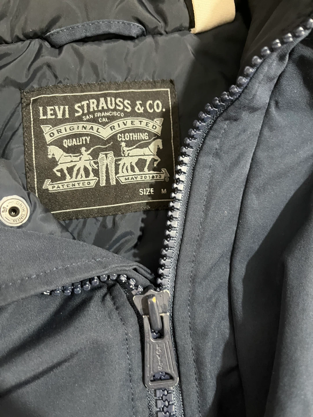 Levi’s Men’s Winter Coat Navy Blue Size M ( See last photo) - photo 2