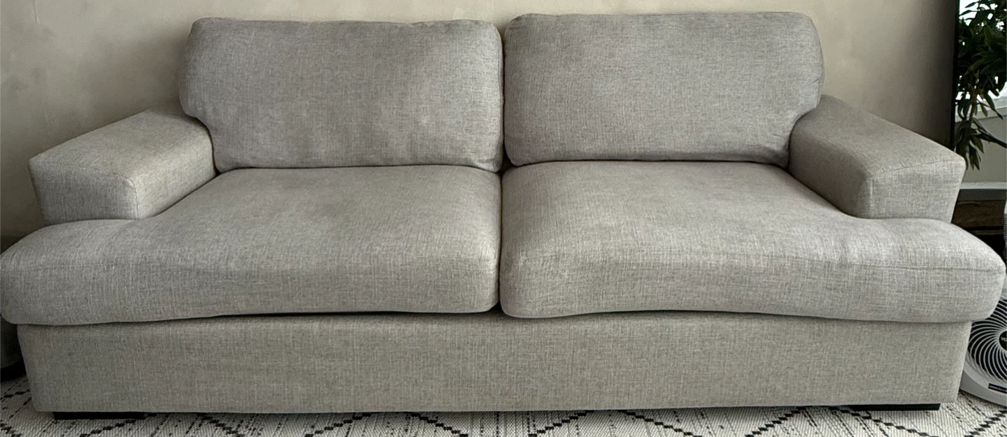 Light Gray Fabric Sofa - photo 2
