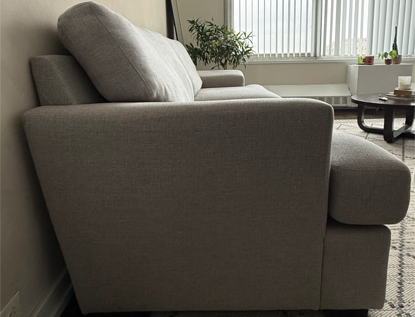 Light Gray Fabric Sofa - photo 4