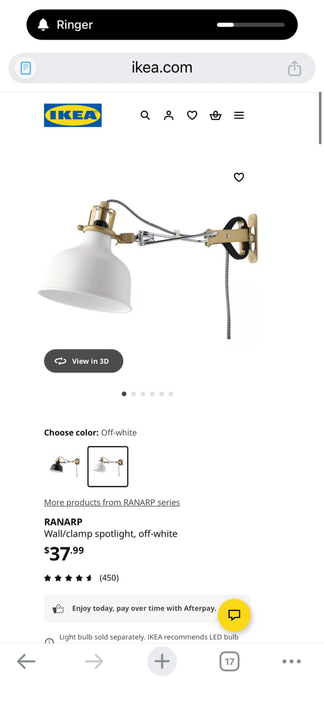 IKEA RANARP Wall/clamp spotlight, off-white - photo 2