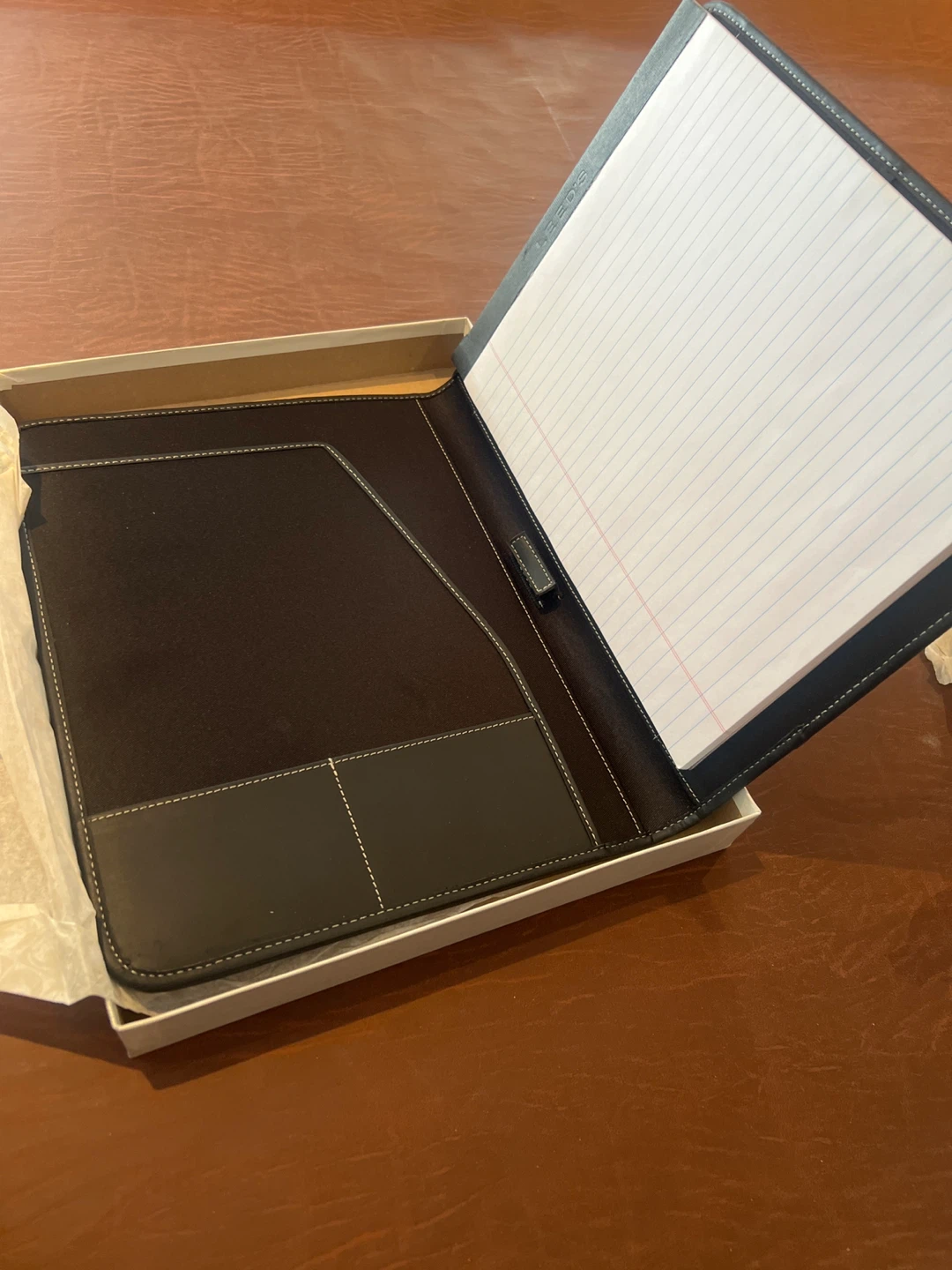 Genuine Leather Portfolio with Notepad - photo 2