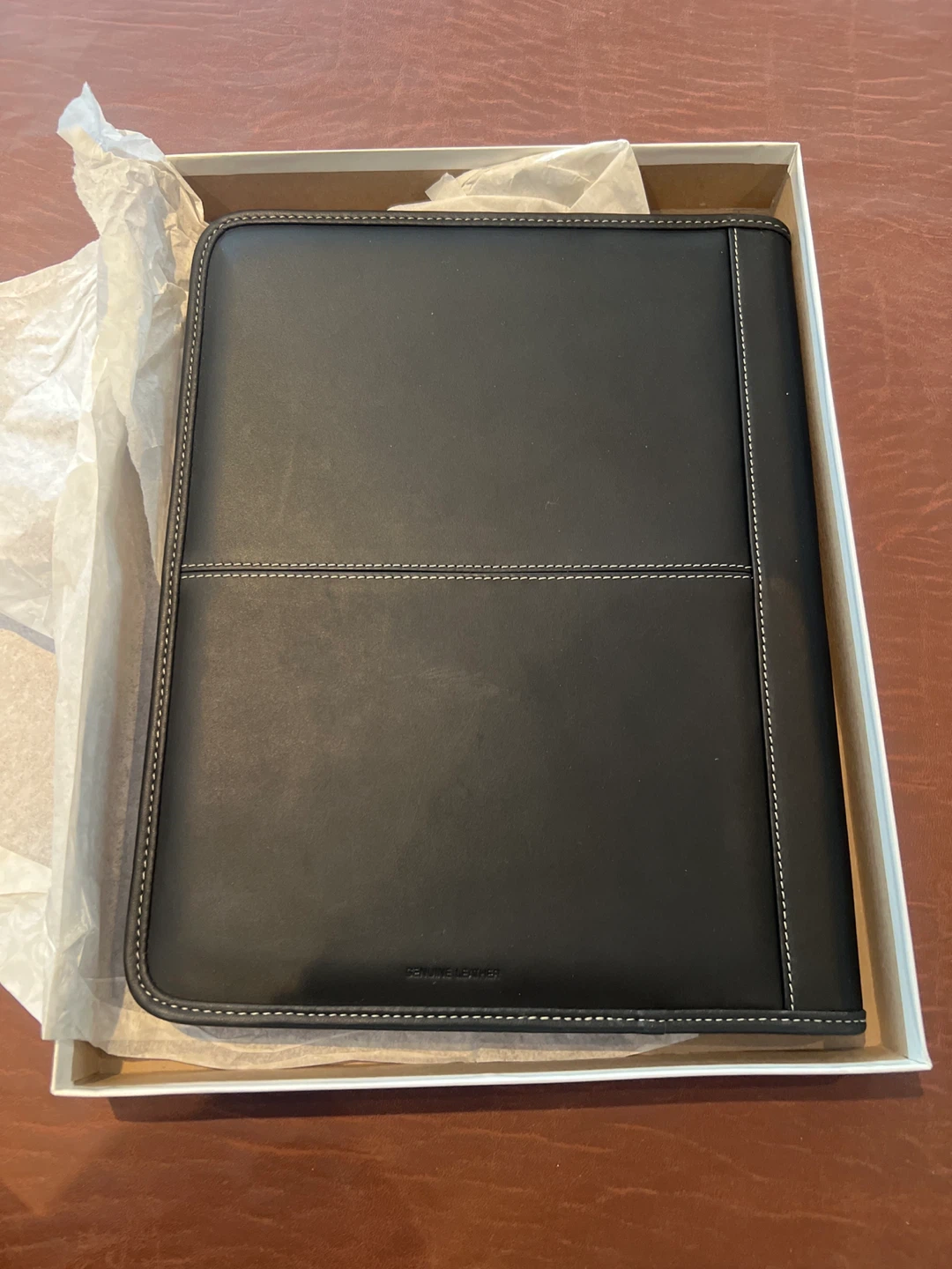 Genuine Leather Portfolio with Notepad