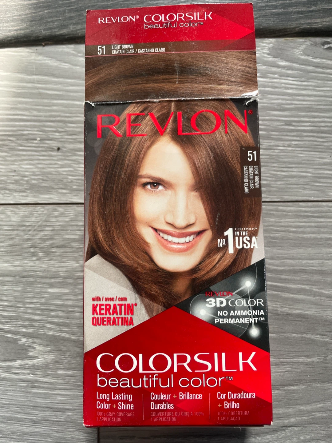🏆 Revlon Colorsilk Beautiful Color 51 Light Brown Hair Dye Kit