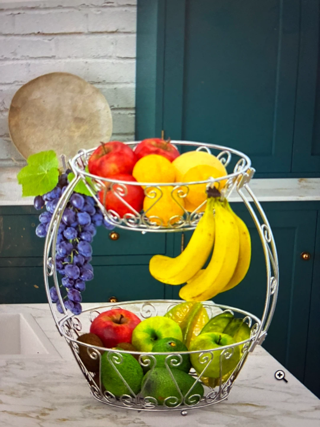 2-Tier Fruit Basket / Chrome