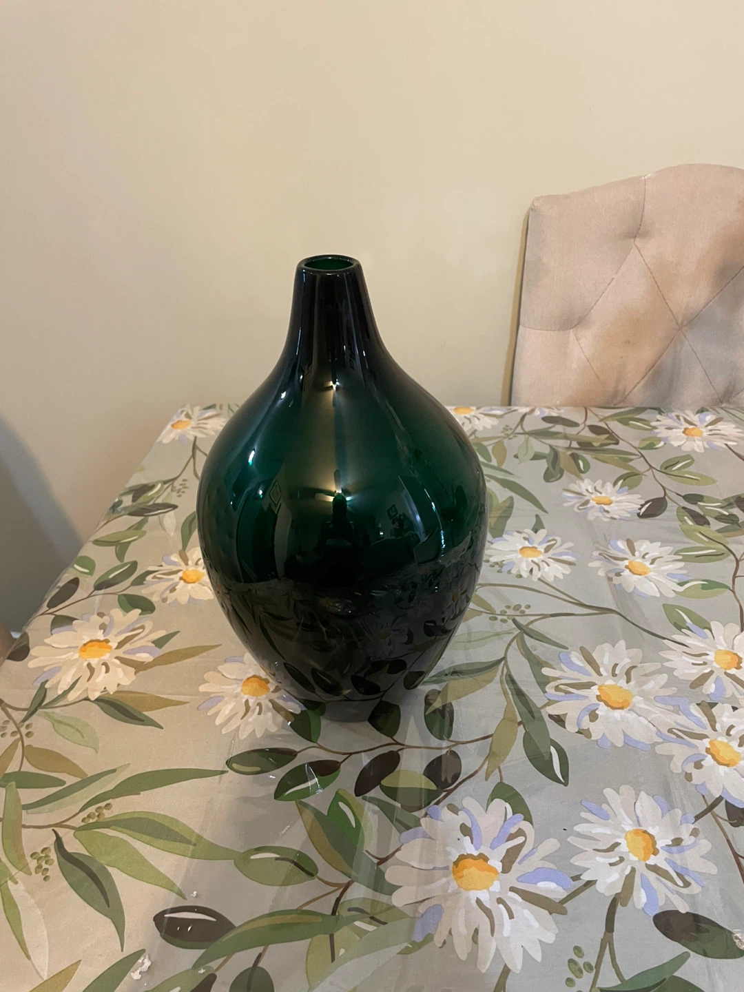 Dark Green Glass Vase