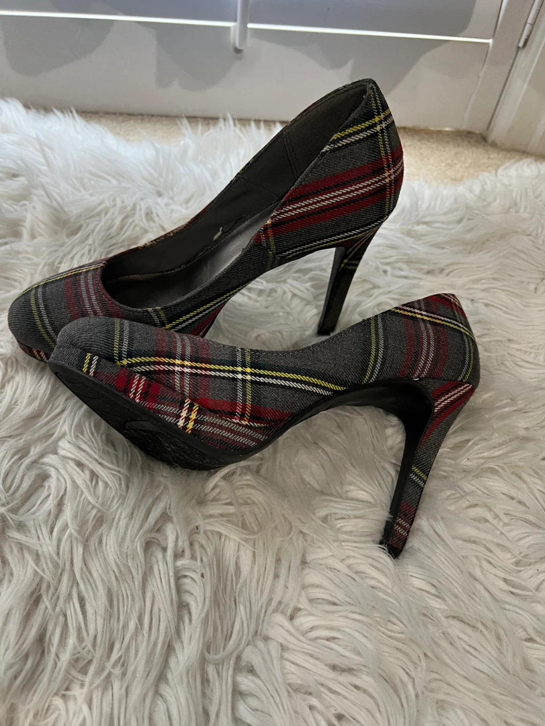Fioni Plaid High Heel Shoes