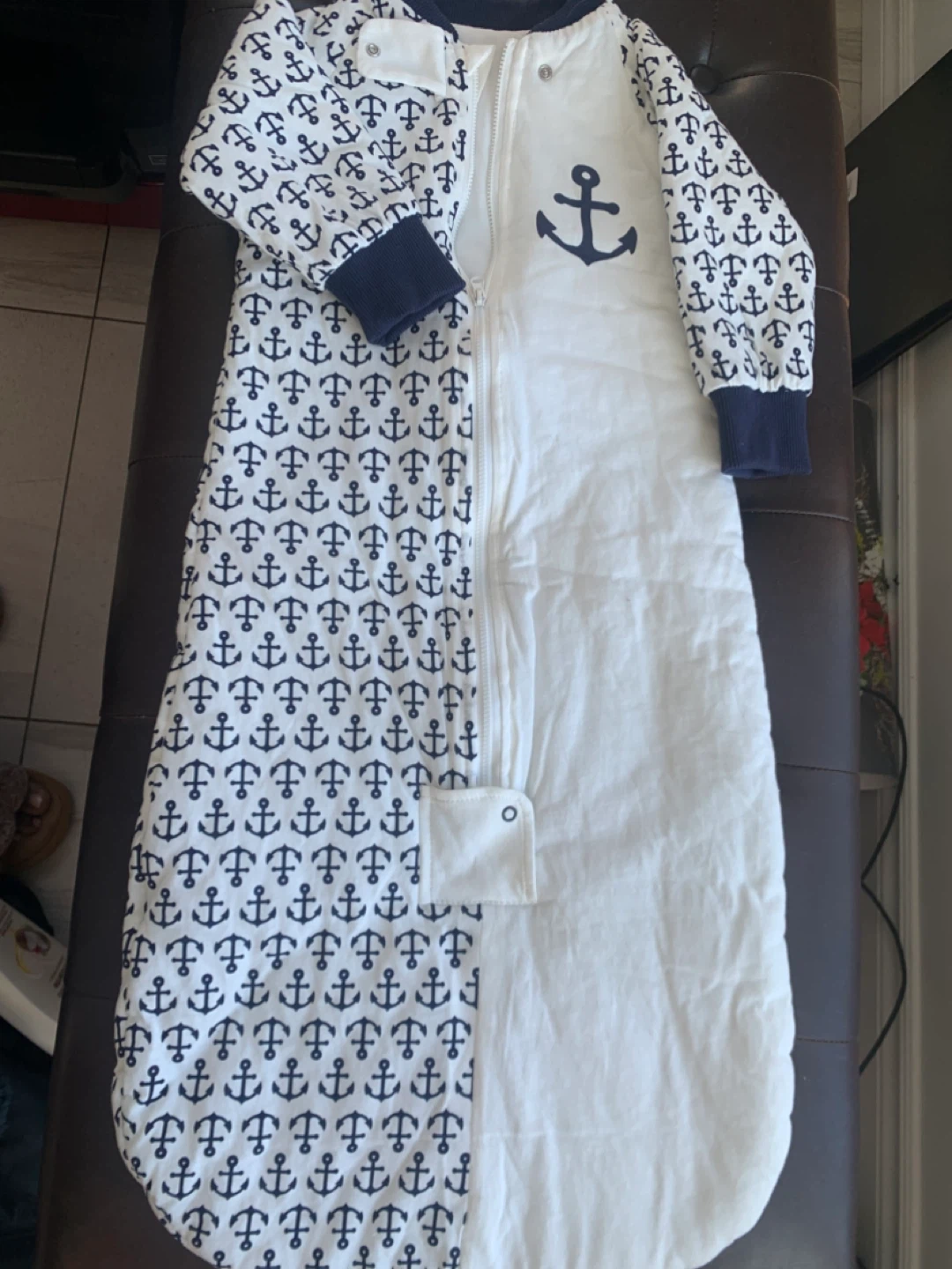 Baby Sleeping Bag with Anchor Print