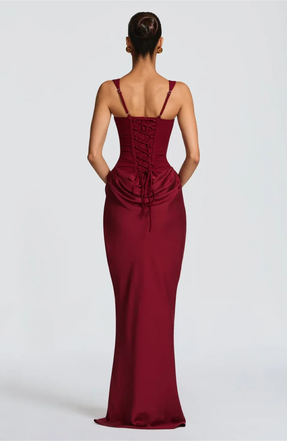 Red Corset Maxi Dress - Size M - photo 2