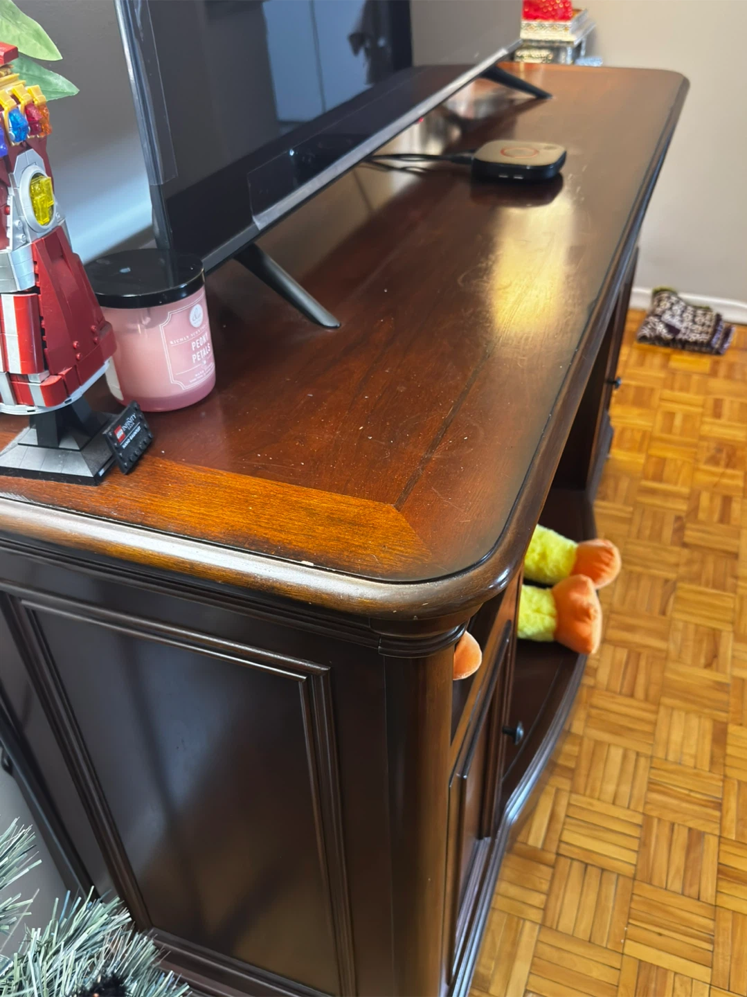 Dark Wood TV Stand Console - photo 3
