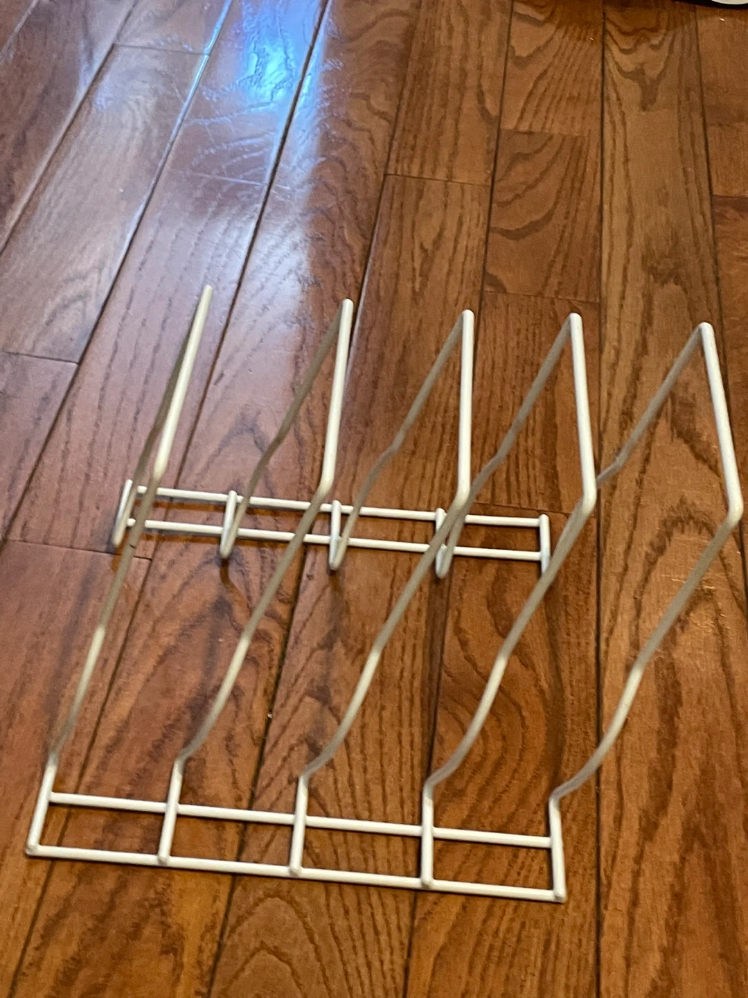 White Metal Pot Lid Organizer Rack - photo 2