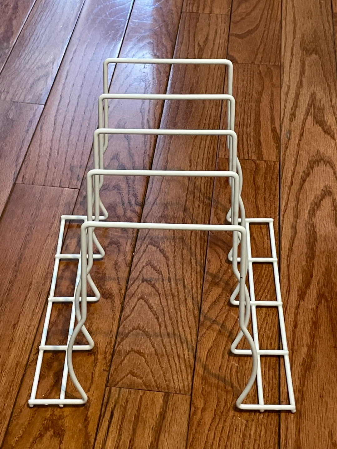 White Metal Pot Lid Organizer Rack