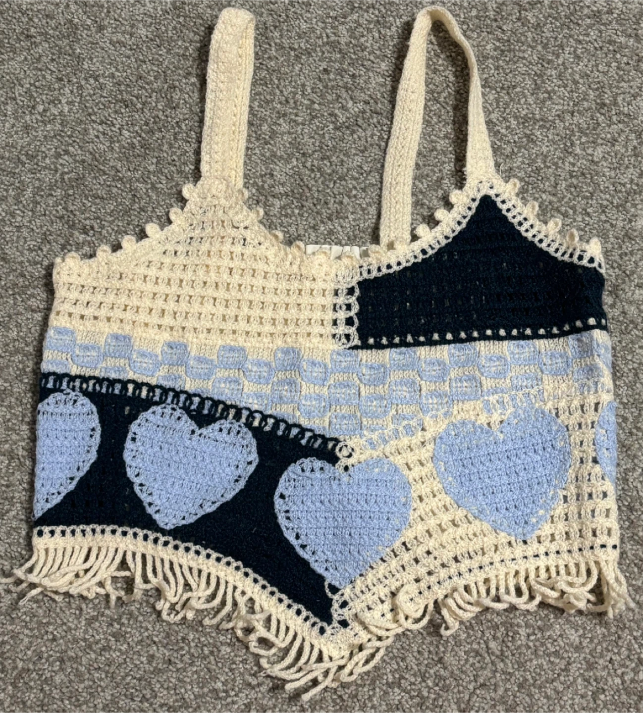 Crochet Heart Tank Top