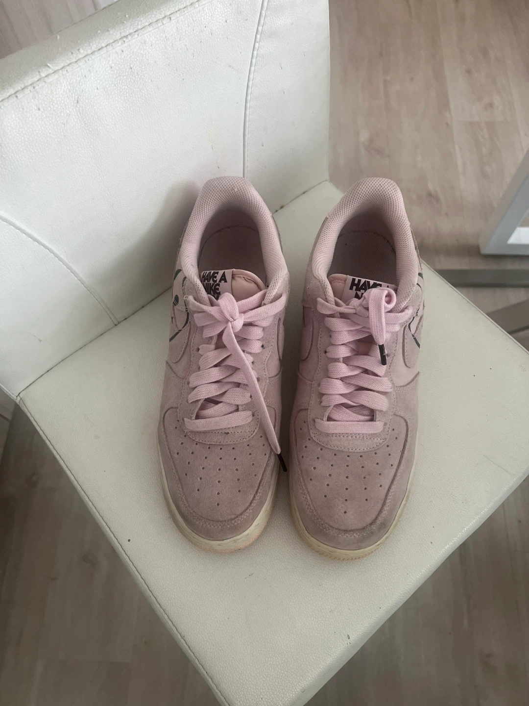Nike Air Force 1 Pink Suede Women's Shoes Size 8