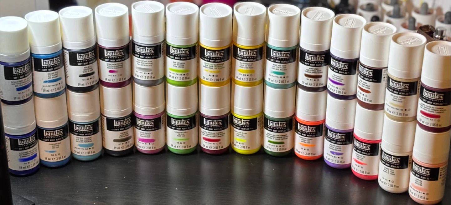 Liquitex® Professional Soft Body Acrylic Bottles 2oz. Lot of 28
