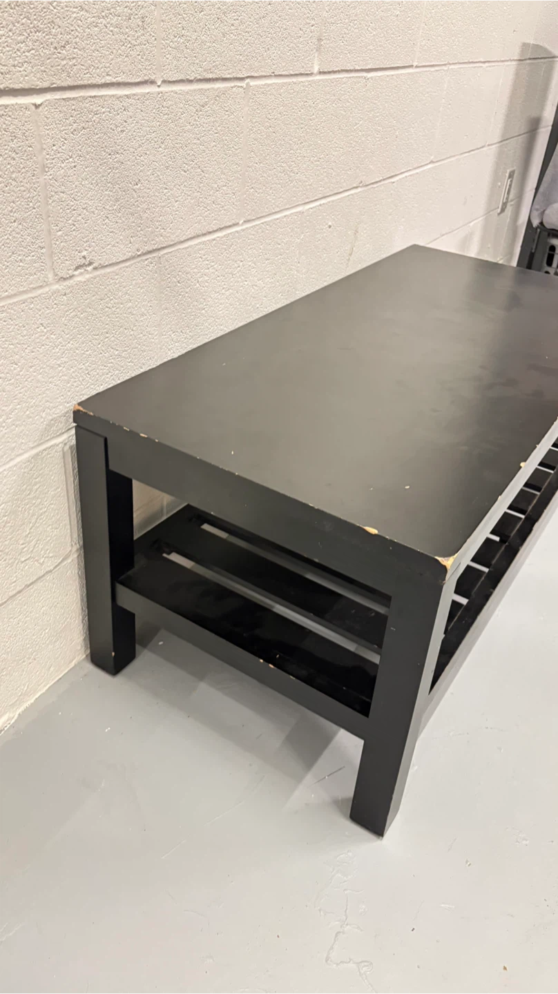 Black Coffee Table with Shelf - photo 2
