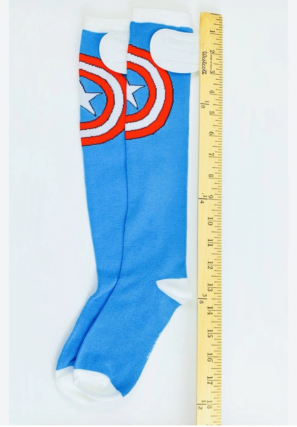Captain America Knee-High Socks with Wings - photo 3
