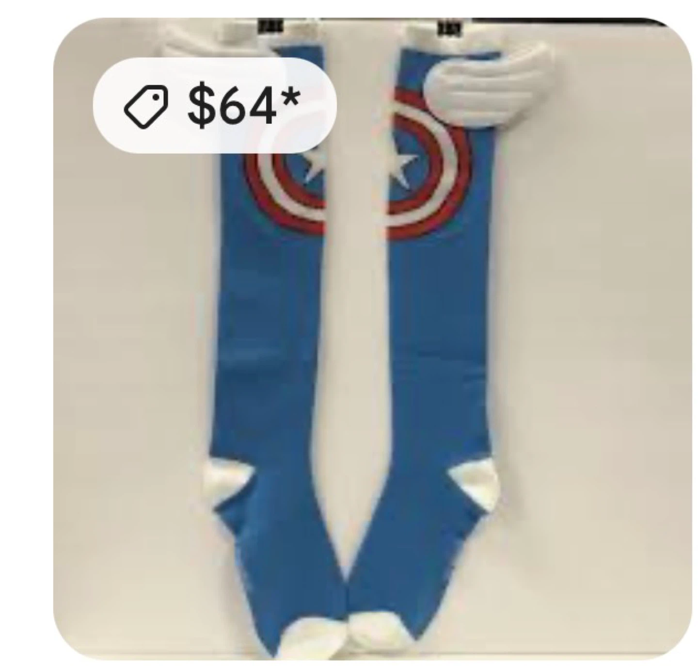 Captain America Knee-High Socks with Wings - photo 4
